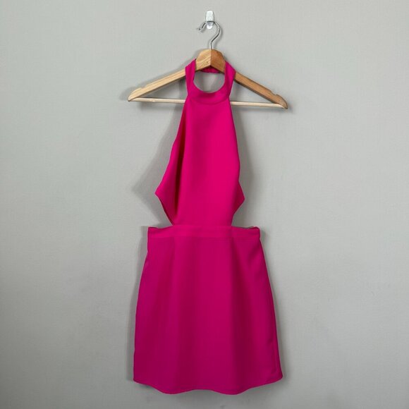 NBD x Naven Twins Begin Again Mini Dress Womens Small Rose Pink Cut Out Cocktail - Picture 4 of 15